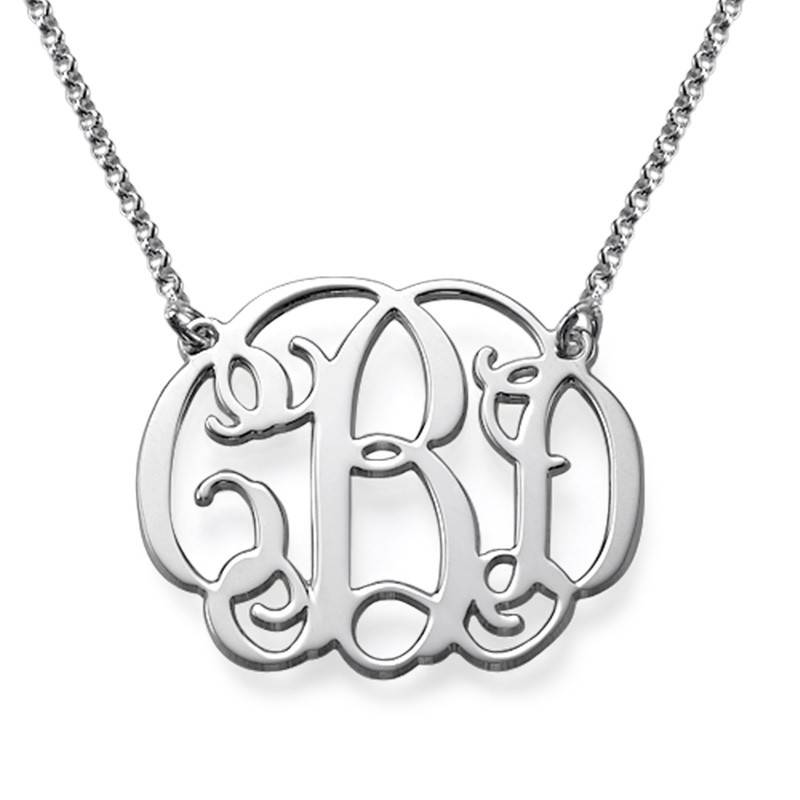 Sterling Silver Monogram Necklace-1 product photo