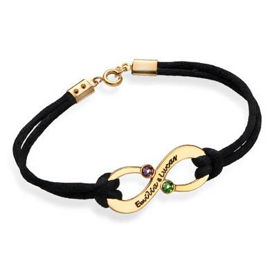 Infinity Cord Bracelet in Gold Plating-1 product photo