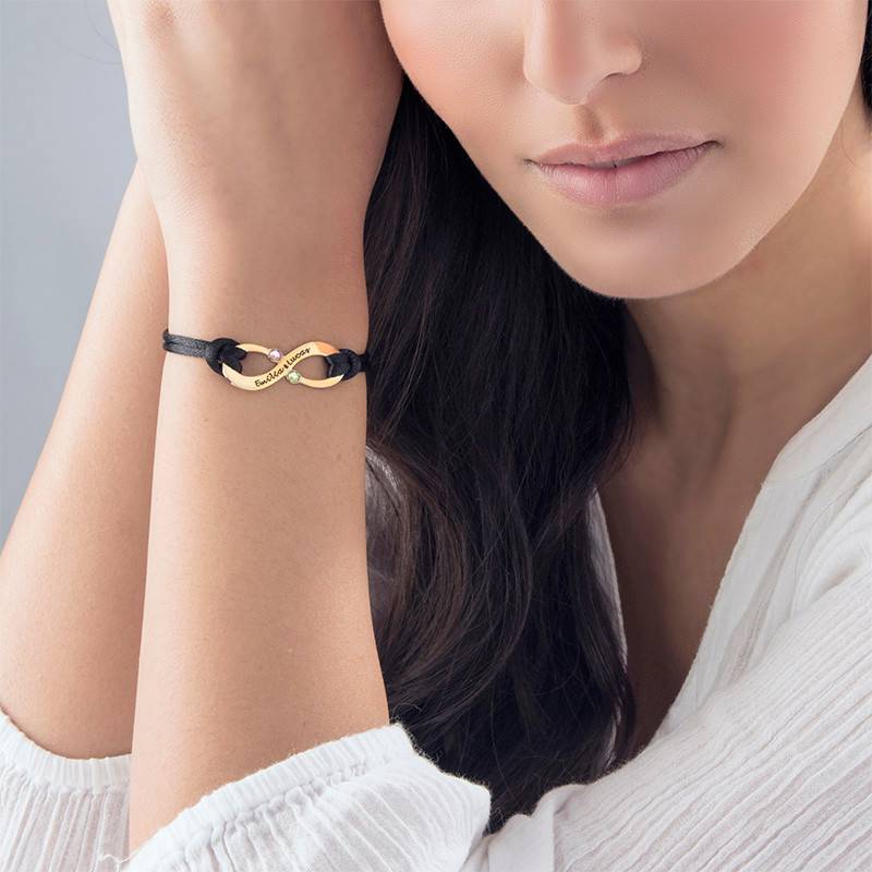 Infinity Cord Bracelet in Gold Plating-2 product photo