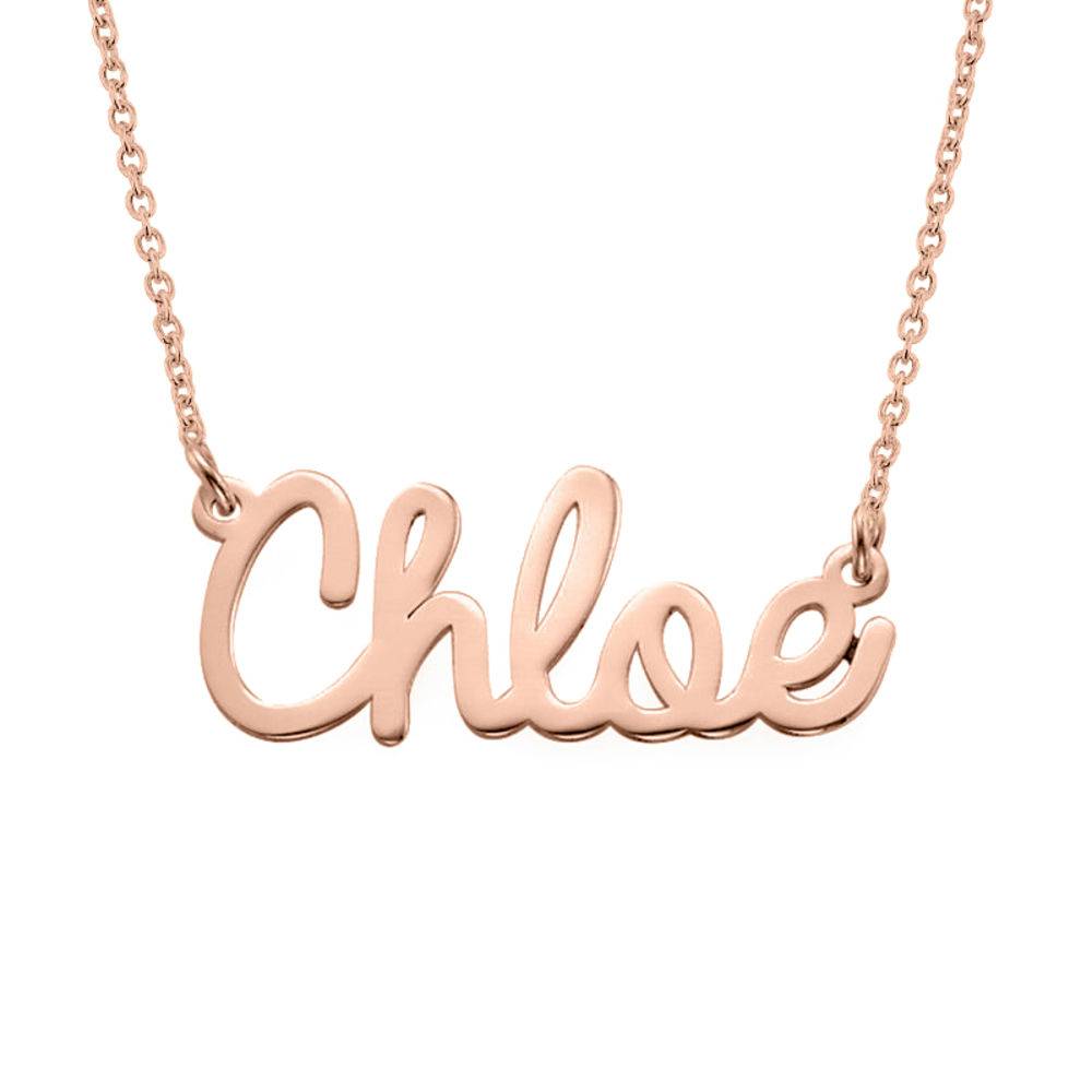 Cursive Name Necklace in Rose Gold Plating-2 product photo