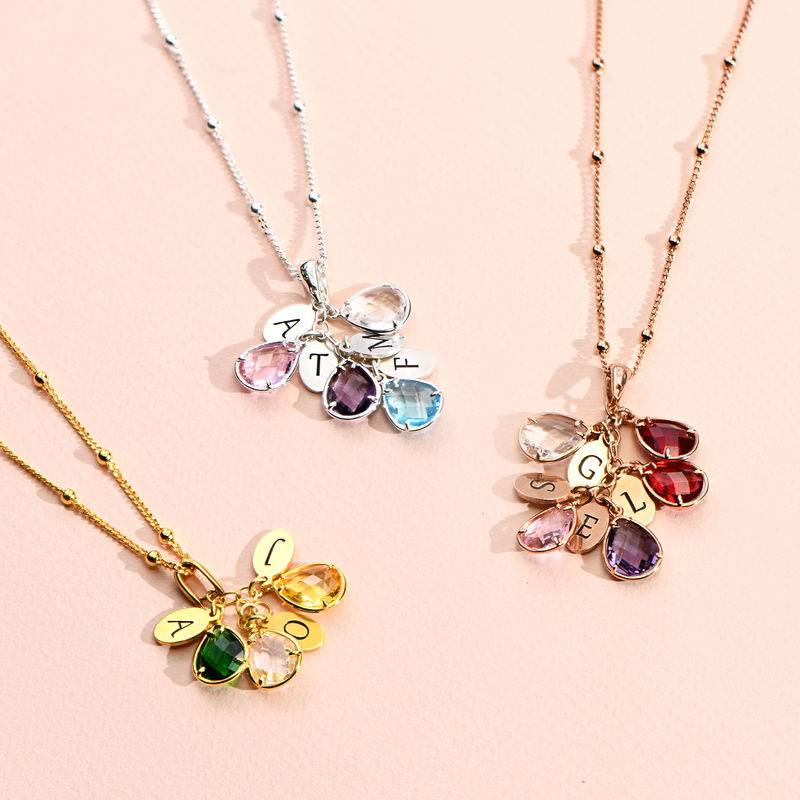 Custom Birthstone Drop Necklace for Mom in Gold Plating-4 product photo