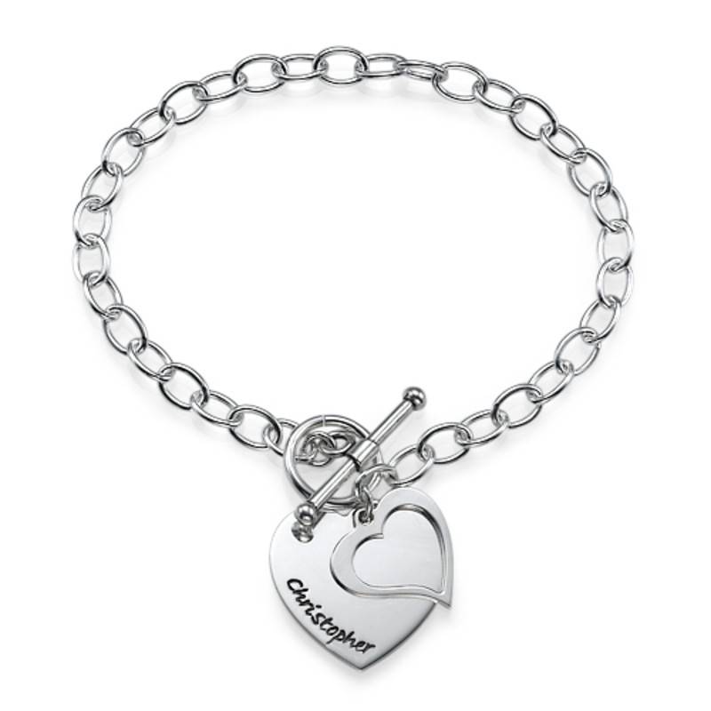 Heart in Heart Silver Bracelet product photo