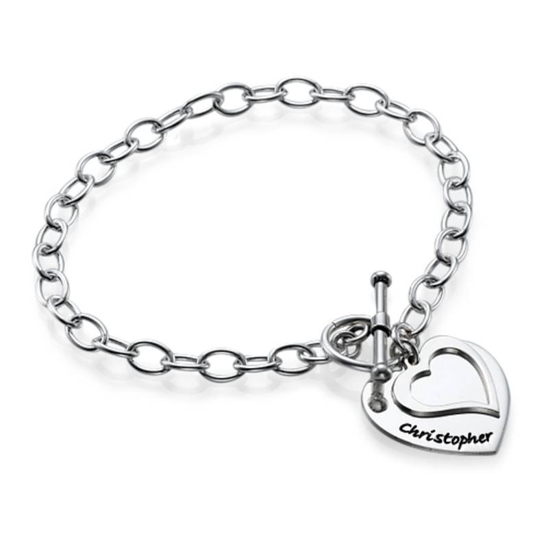 Heart in Heart Silver Bracelet product photo