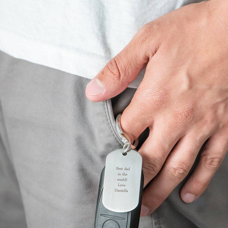 Dog Tag Keychain with Engraving-1 product photo