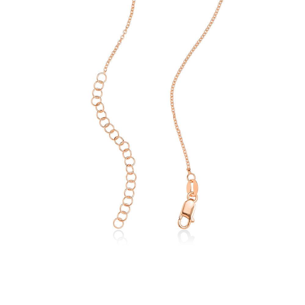 Engraved Eternal Necklace with Cubic Zirconia in Rose Gold Plating-4 product photo