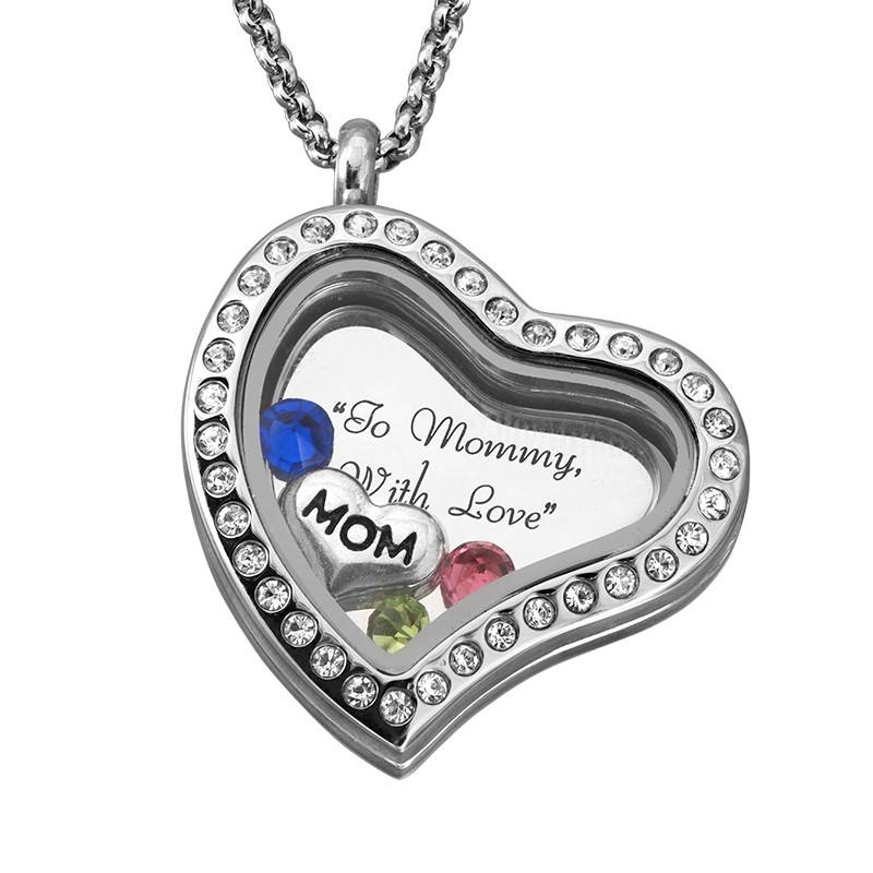 Floating Charm Necklace in Sterling Silver-2 product photo