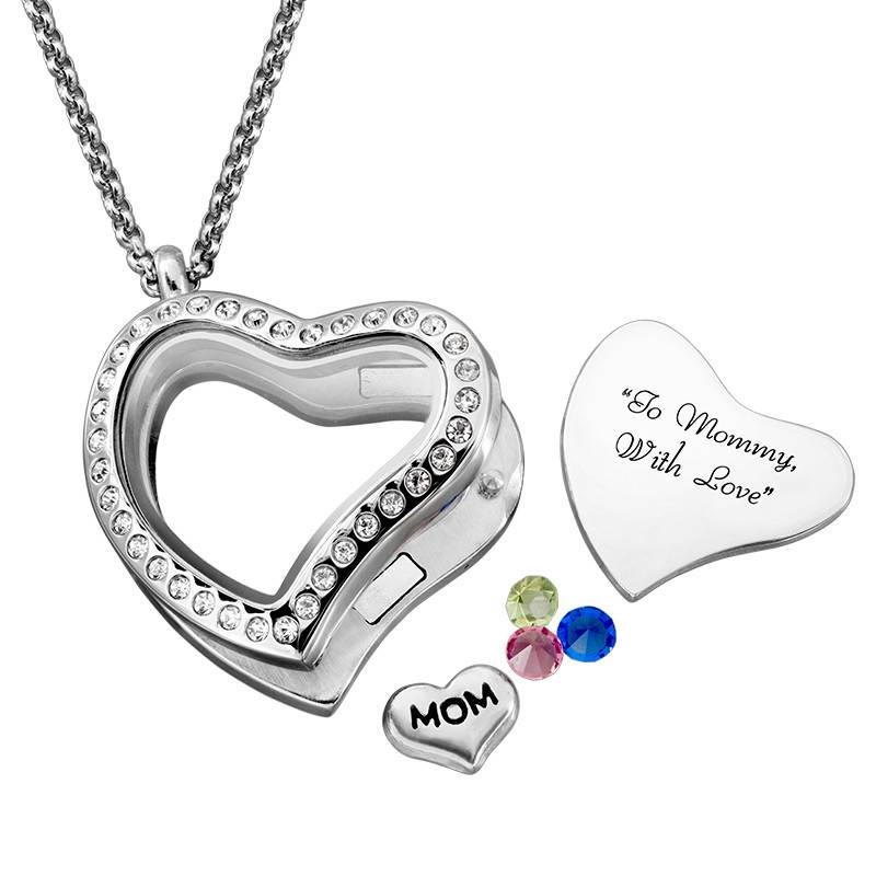 Floating Charm Necklace in Sterling Silver-1 product photo