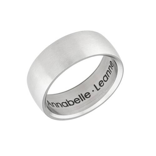 Classic Band Ring with engraving for Men in Stainless Steel product photo