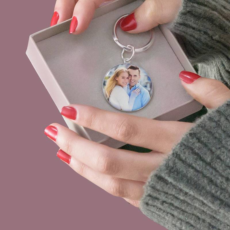 Photo Keychain with engraving - Round Shaped-6 product photo