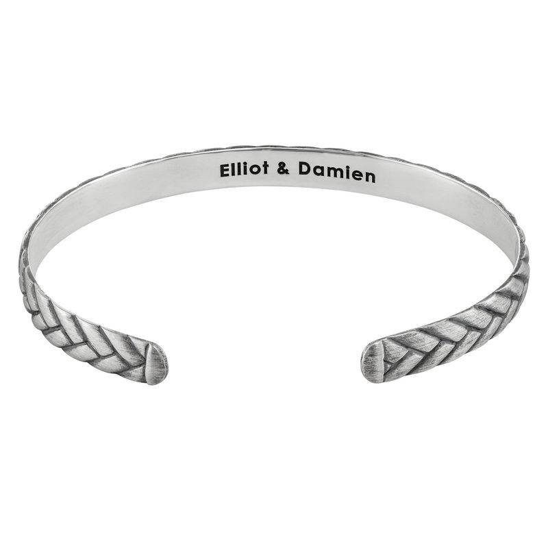 Streamline Cuff Bracelet for Men with Engraving-2 product photo