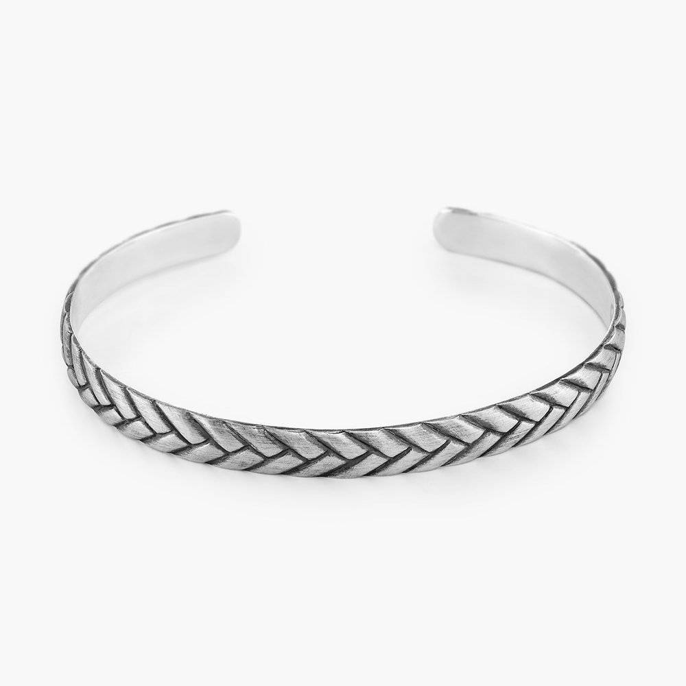Streamline Cuff Bracelet for Men with Engraving-1 product photo