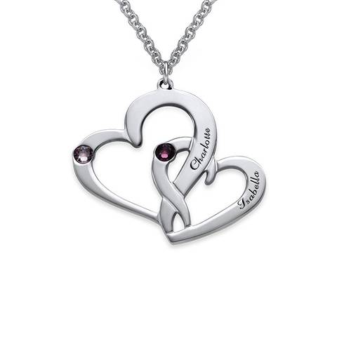 10K White Gold Heart in Heart Necklace product photo