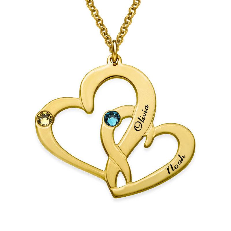 Gold Plated Heart in Heart Necklace-2 product photo