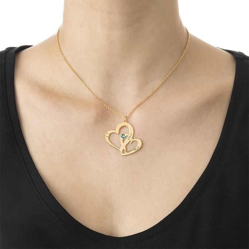 Gold Plated Heart in Heart Necklace-1 product photo
