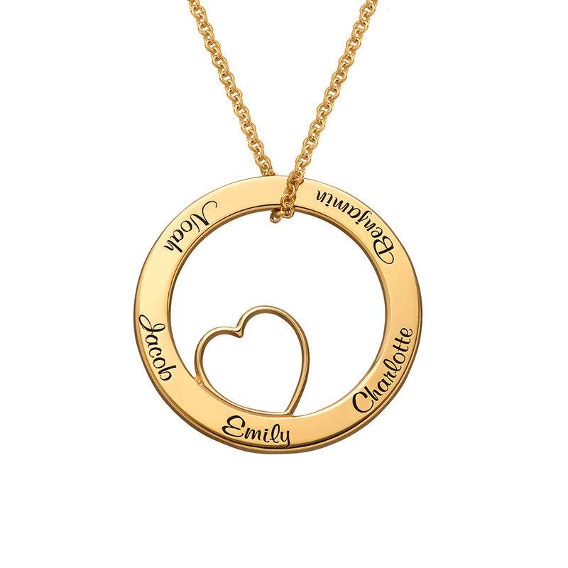 Personalized Love Circle Necklace In Gold Vermeil-2 product photo