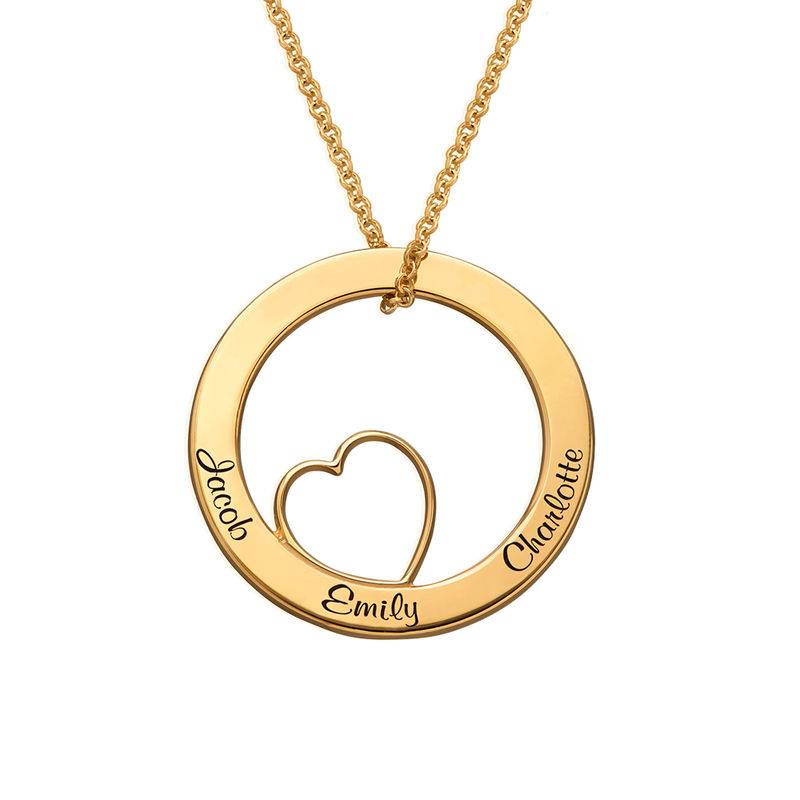 Personalized Love Circle Necklace In Gold Vermeil-3 product photo