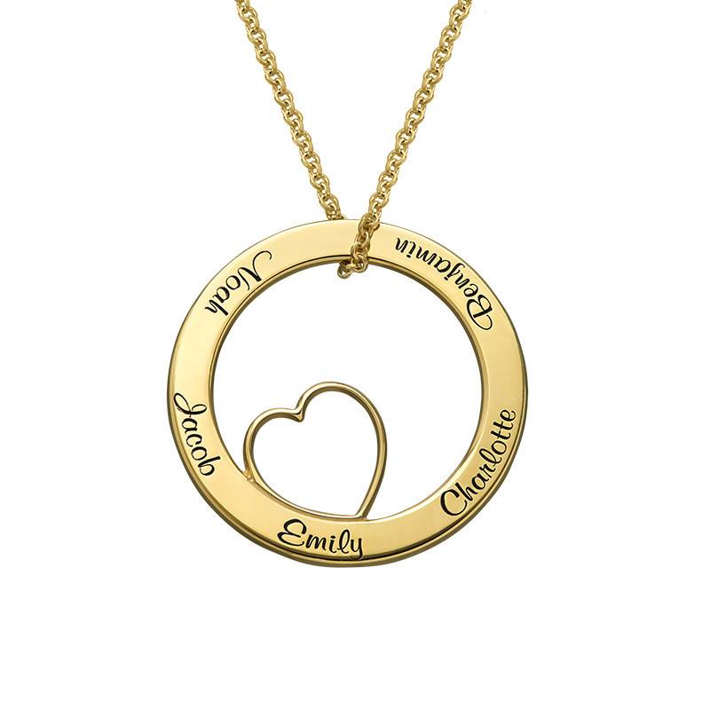 Personalized Love Circle Necklace  in Gold Plated-1 product photo