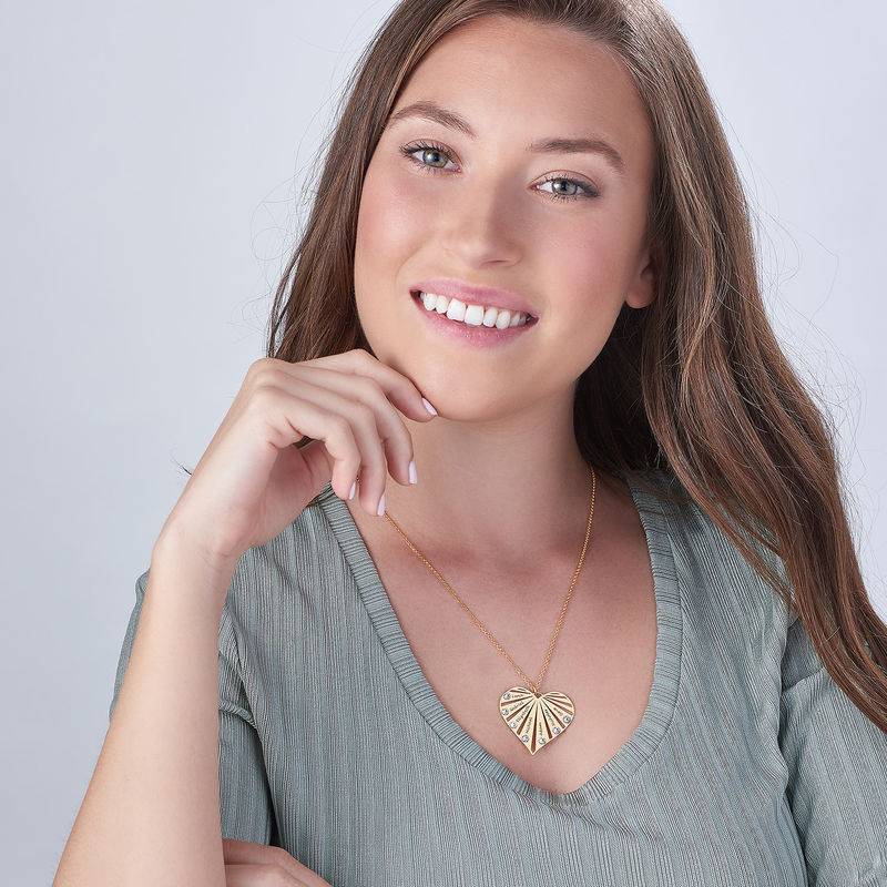 Family Necklace with Birthstones in 18k Gold Vermeil-6 product photo