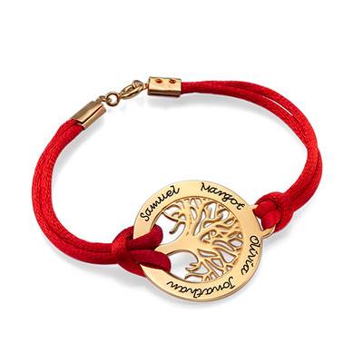 Personalized Family Tree Bracelet in Gold Plating product photo