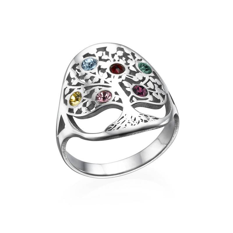 Family Tree Ring with Birthstones-3 product photo