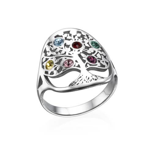 Family Tree Ring with Birthstones product photo