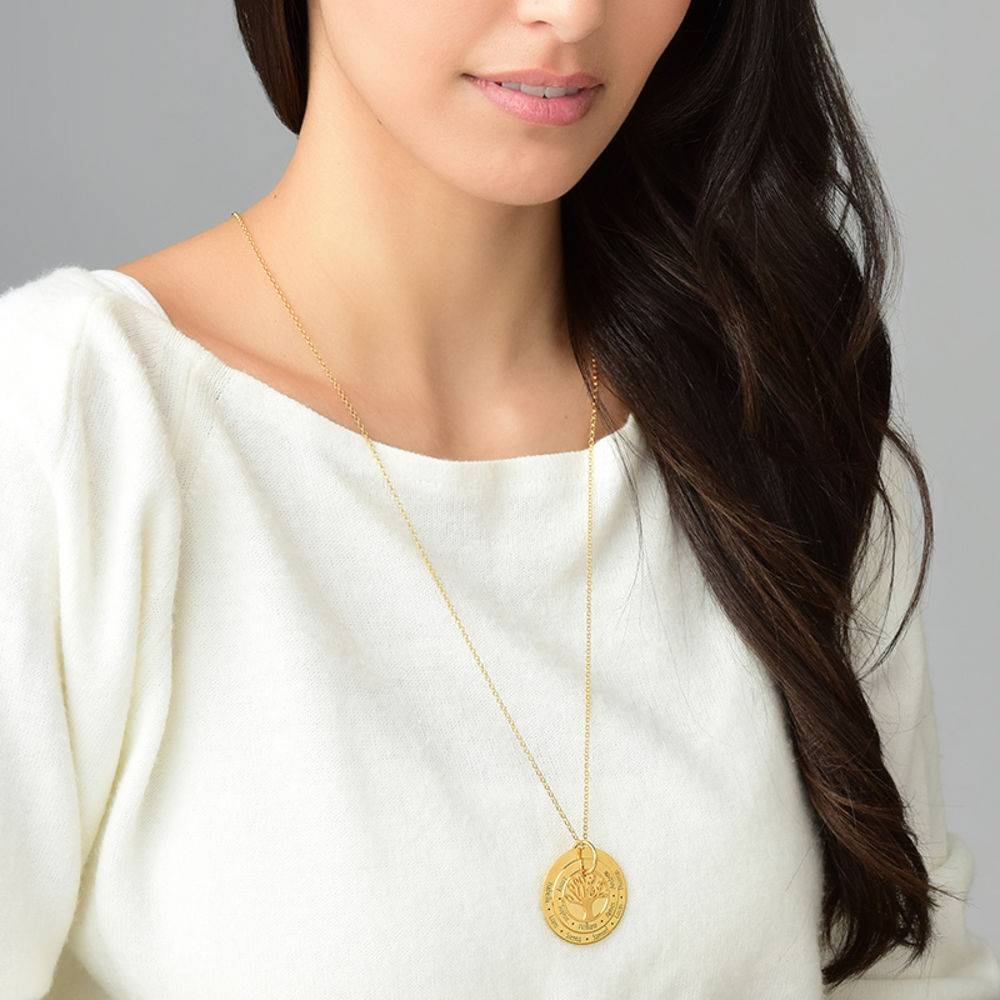 Family Tree Necklace for Moms - Gold Plated-2 product photo