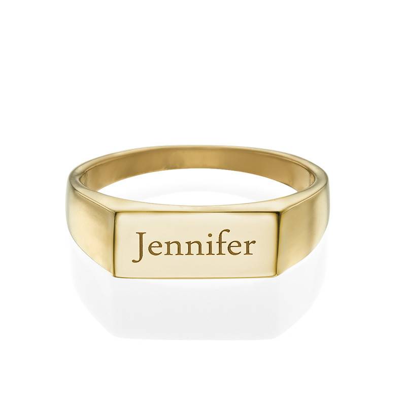Bar Name Ring in Gold Plating-2 product photo
