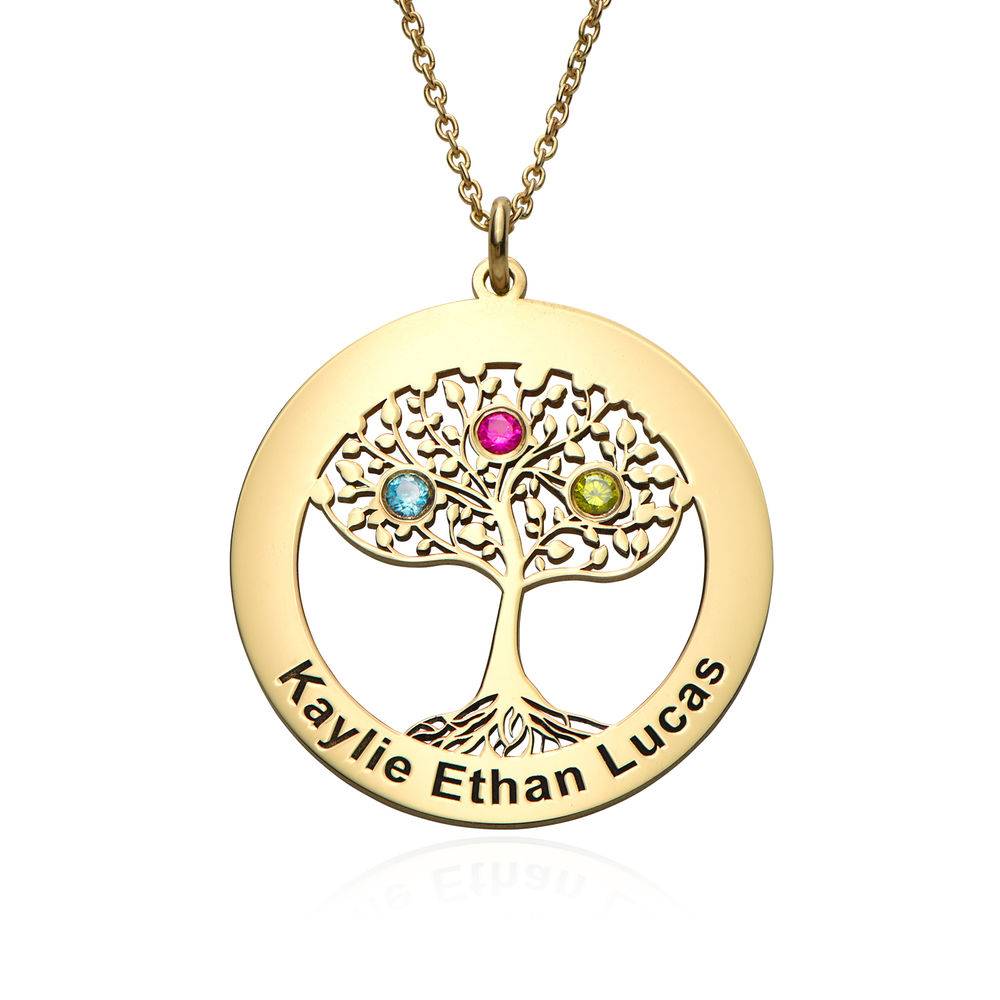Gold Plated Personalized Tree of Life Necklace-1 product photo