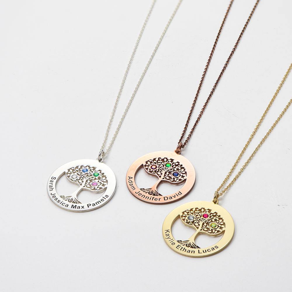 Gold Plated Personalized Tree of Life Necklace-2 product photo