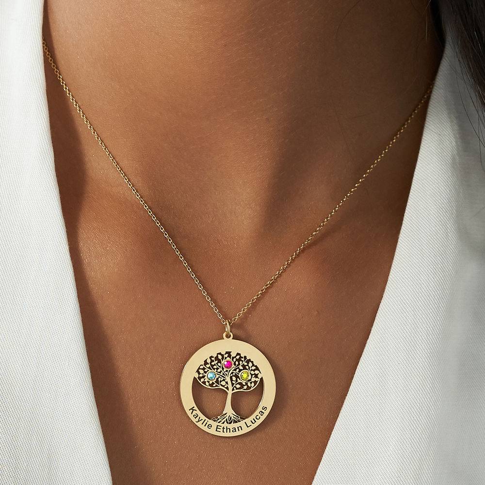 Gold Plated Personalized Tree of Life Necklace-4 product photo