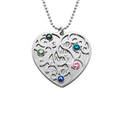 Heart Family Tree Necklace-2 product photo