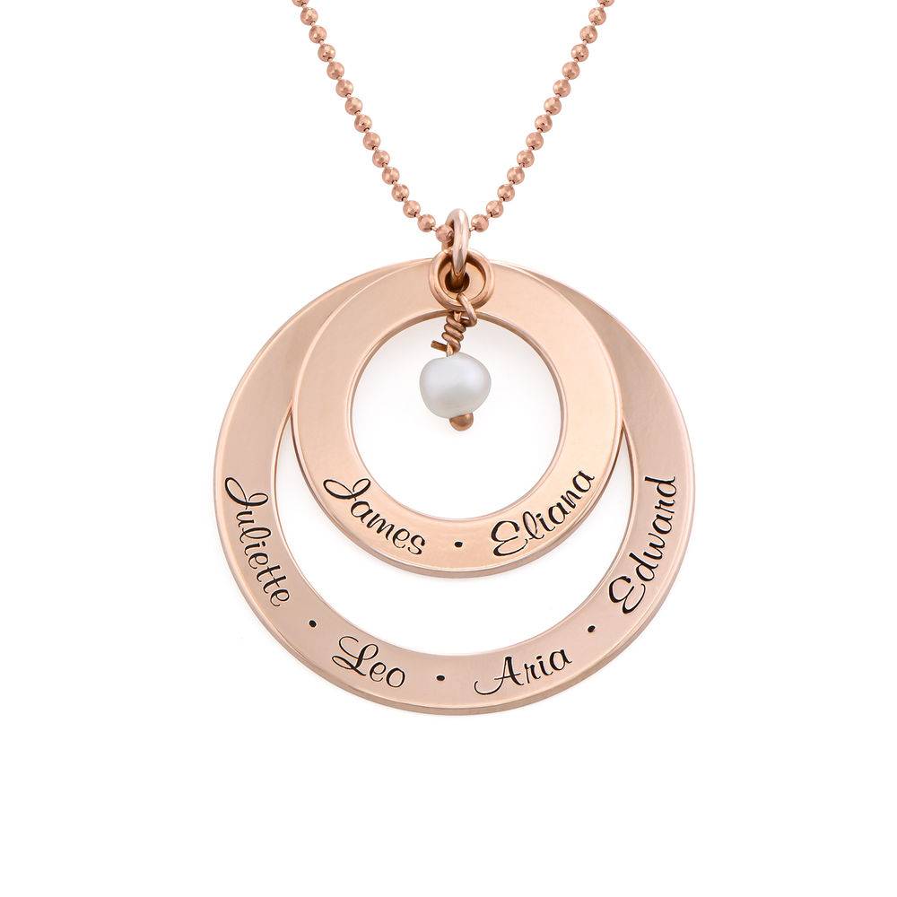 Grandmother Birthstone Necklace in Rose Gold Plating-2 product photo