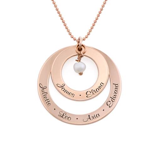 Grandmother Birthstone Necklace in Rose Gold Plating product photo