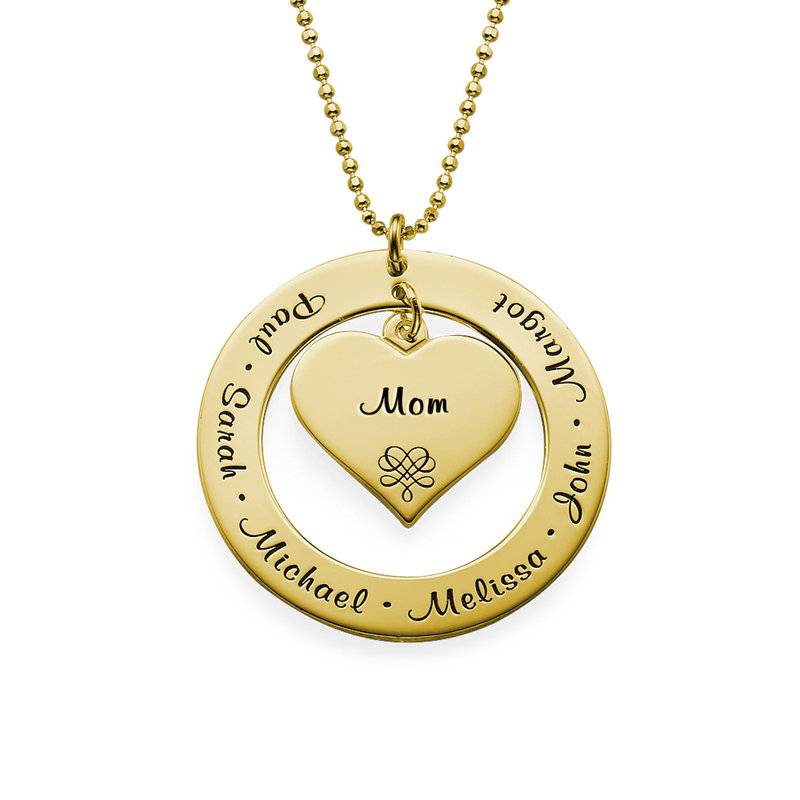 I Love You Mom Necklace - Gold Plated-2 product photo