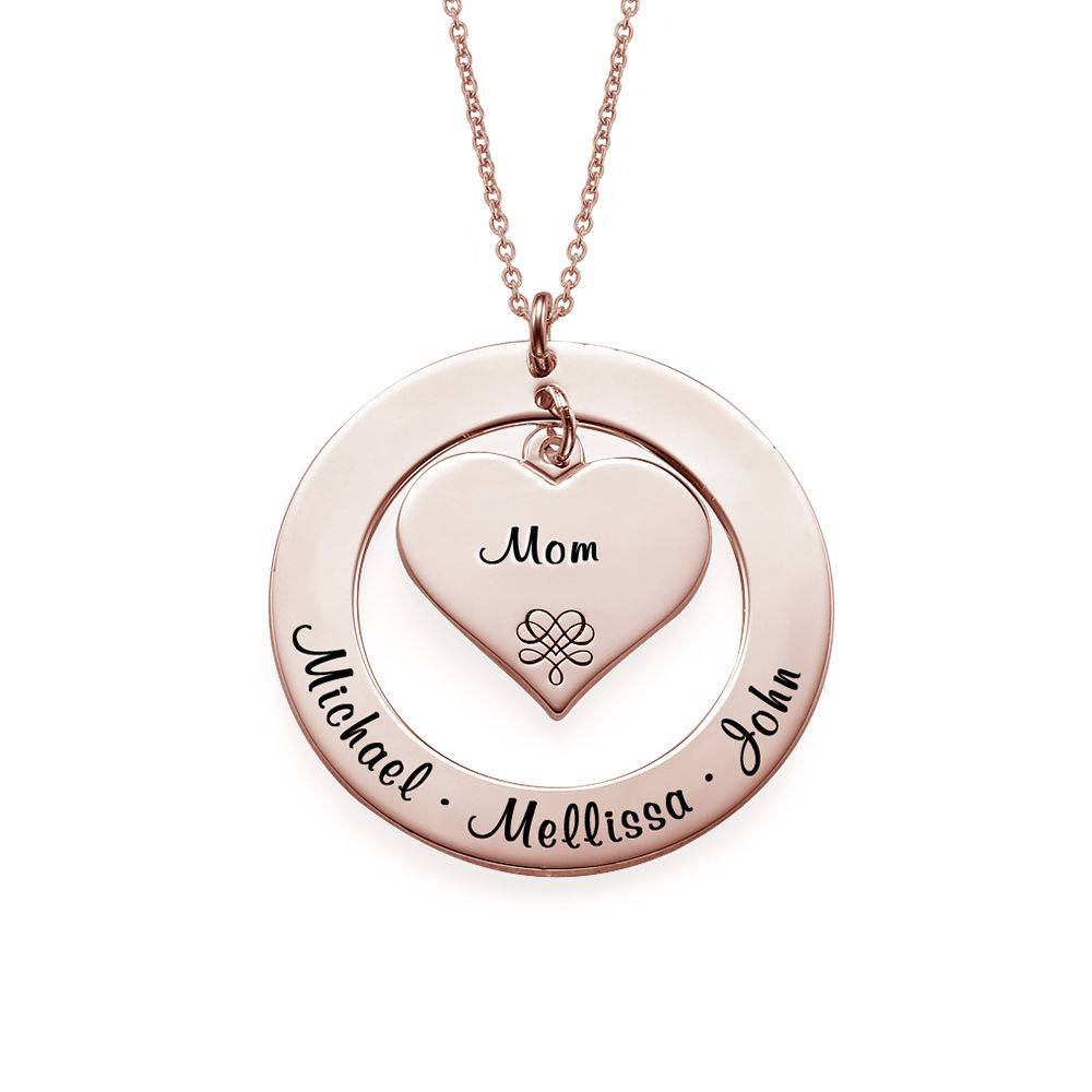 I Love You Mom Necklace - Rose Gold Plated product photo