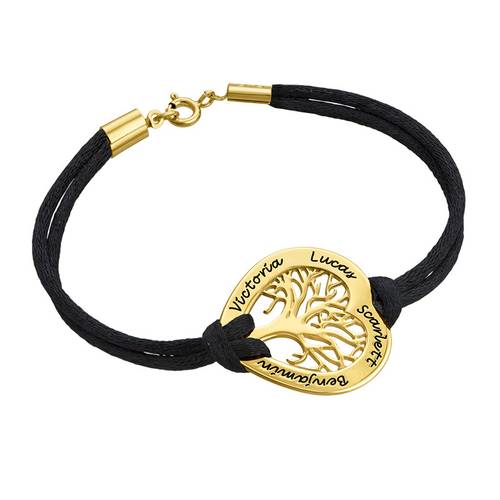 Heart Family Tree Bracelet in Gold Plating product photo