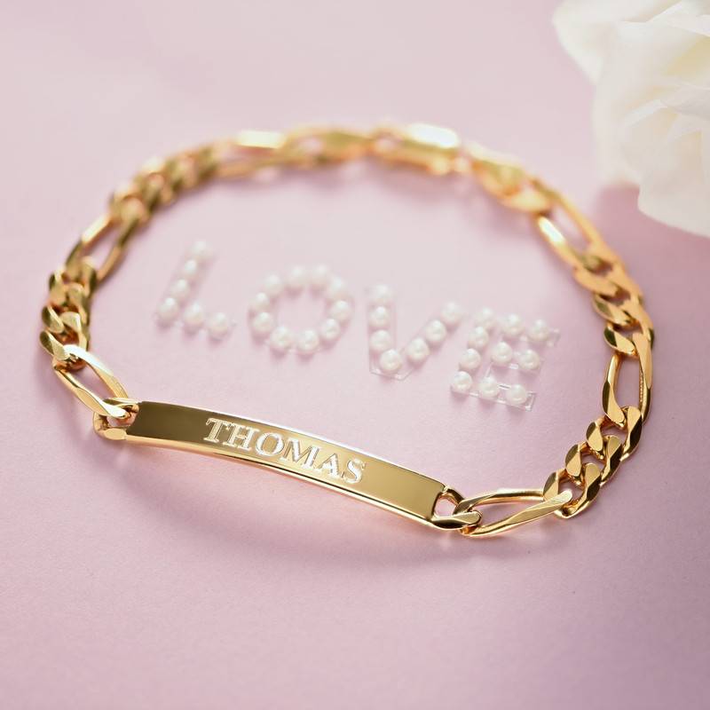 Men ID Bracelet in Gold Plating-1 product photo
