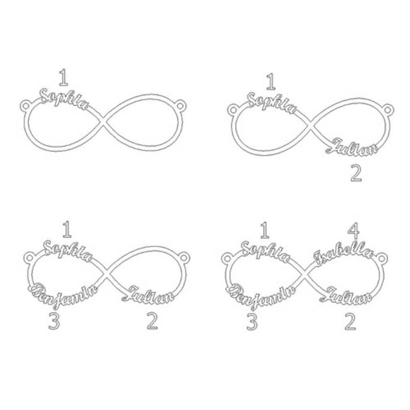 Personalized Family Infinity Bracelet-1 product photo