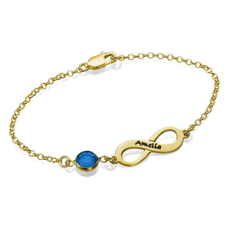 Infinity Birhtstone Bracelet in Gold Plating-2 product photo