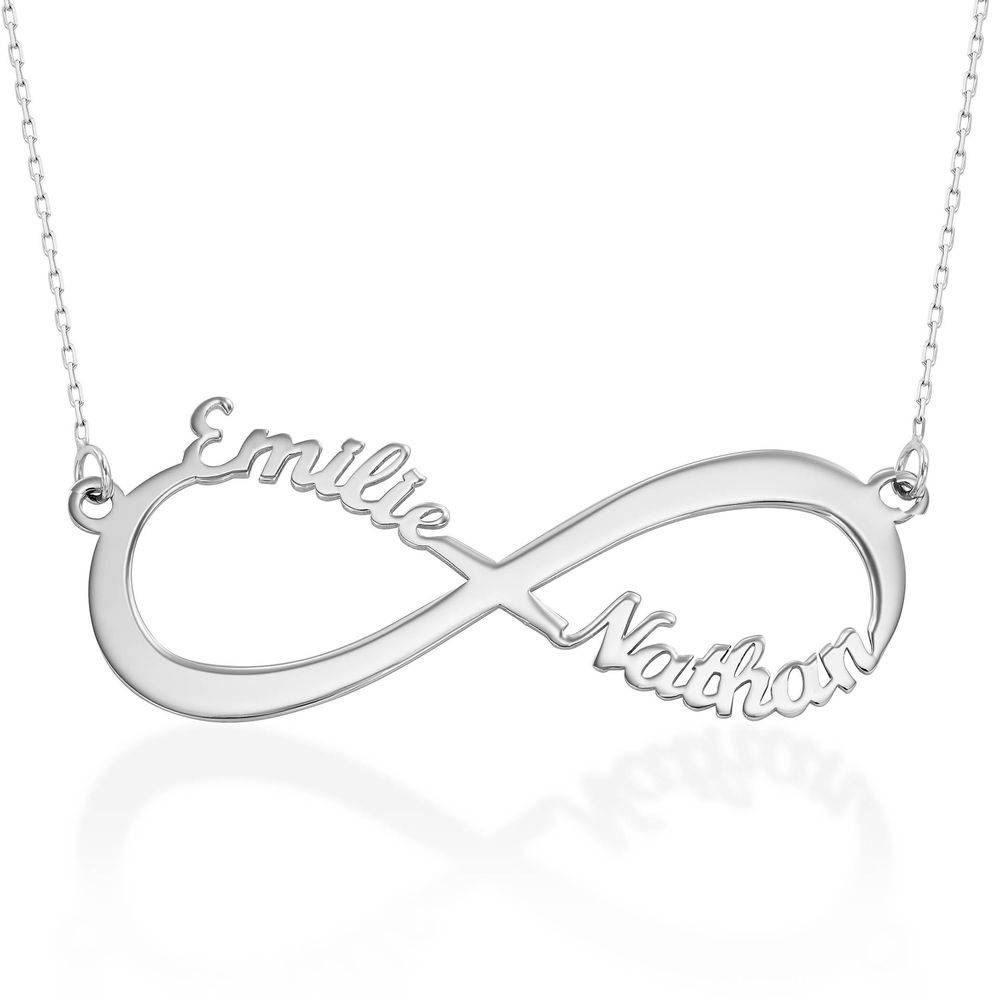 Infinity Name Necklace in 10K White Gold-2 product photo