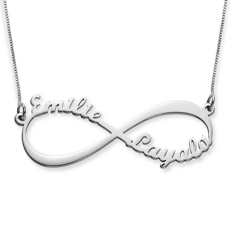 Infinity Name Necklace in 10K White Gold-4 product photo