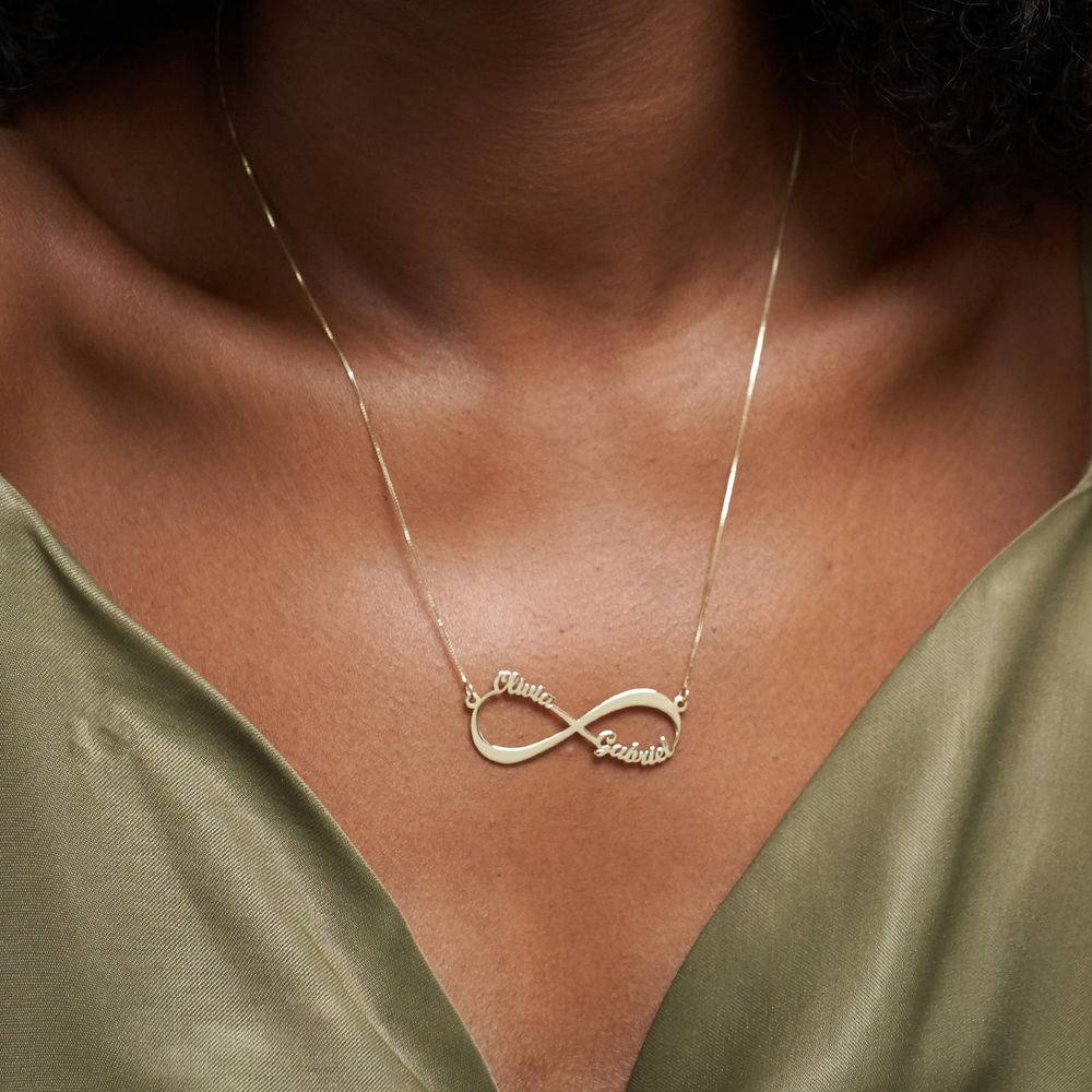 14K Gold Personalized Infinity Necklace-5 product photo