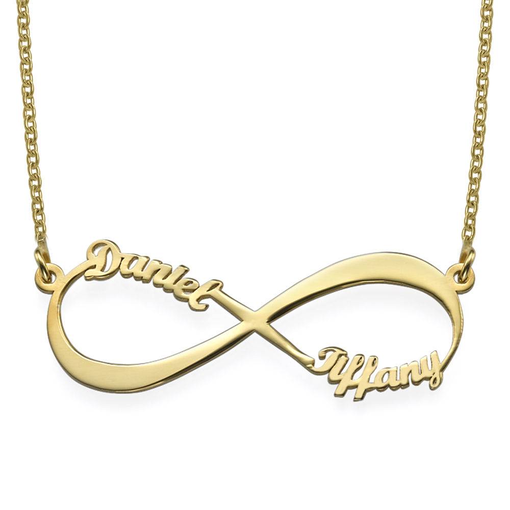 Personalized Infinity Necklace in Gold Vermeil-1 product photo