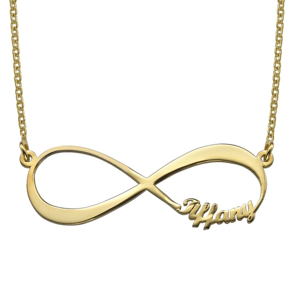 Personalized Infinity Necklace in Gold Vermeil-2 product photo