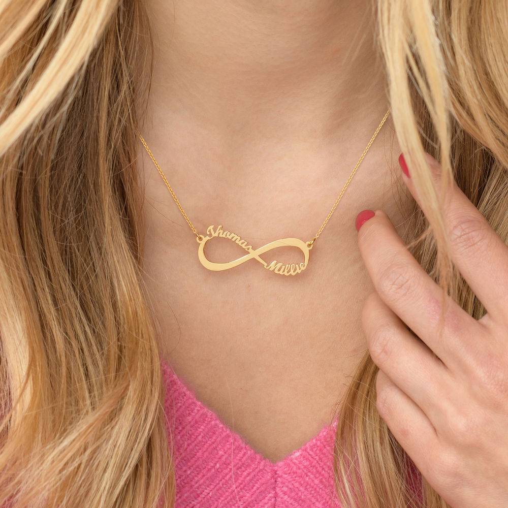 Personalized Infinity Necklace in Gold Vermeil-3 product photo