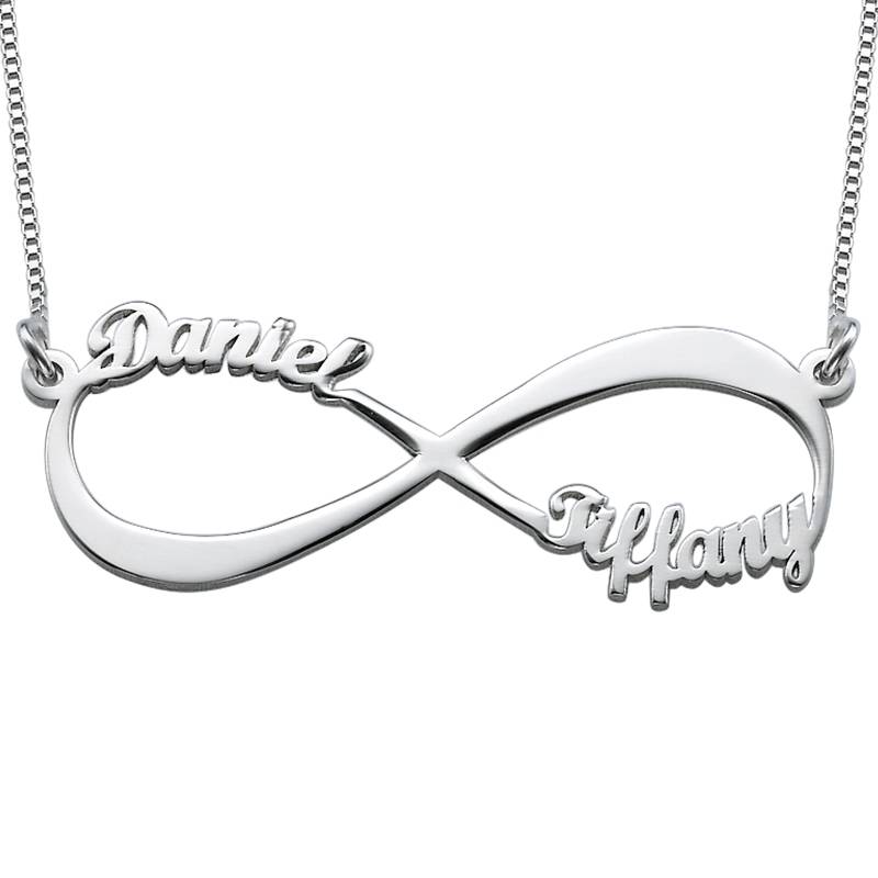 Personalized Infinity Necklace in Sterling Silver-1 product photo