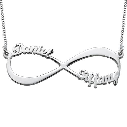 Personalized Infinity Necklace in Sterling Silver product photo