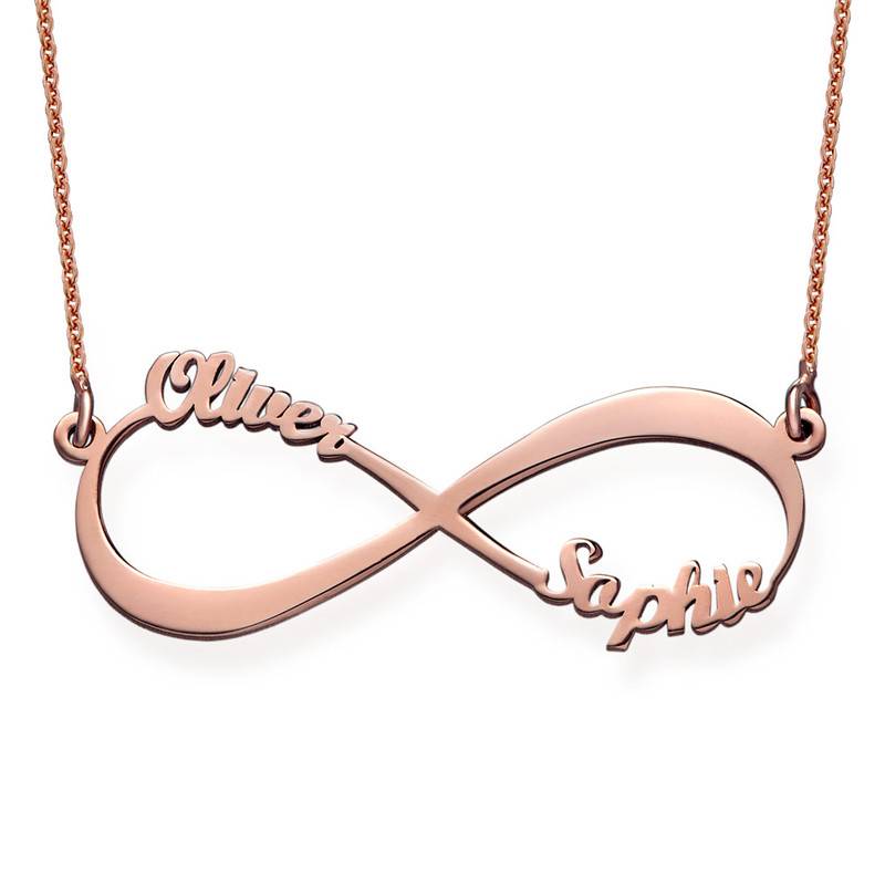 Rose Gold Plated Personalized Infinity Necklace-1 product photo