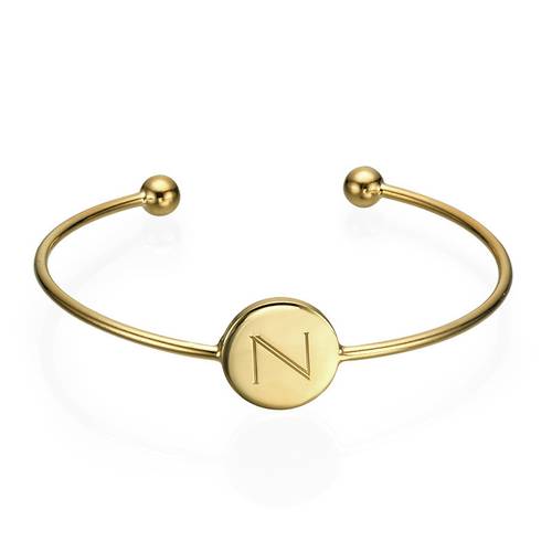 Forever Initial Bangle in Gold Plating product photo