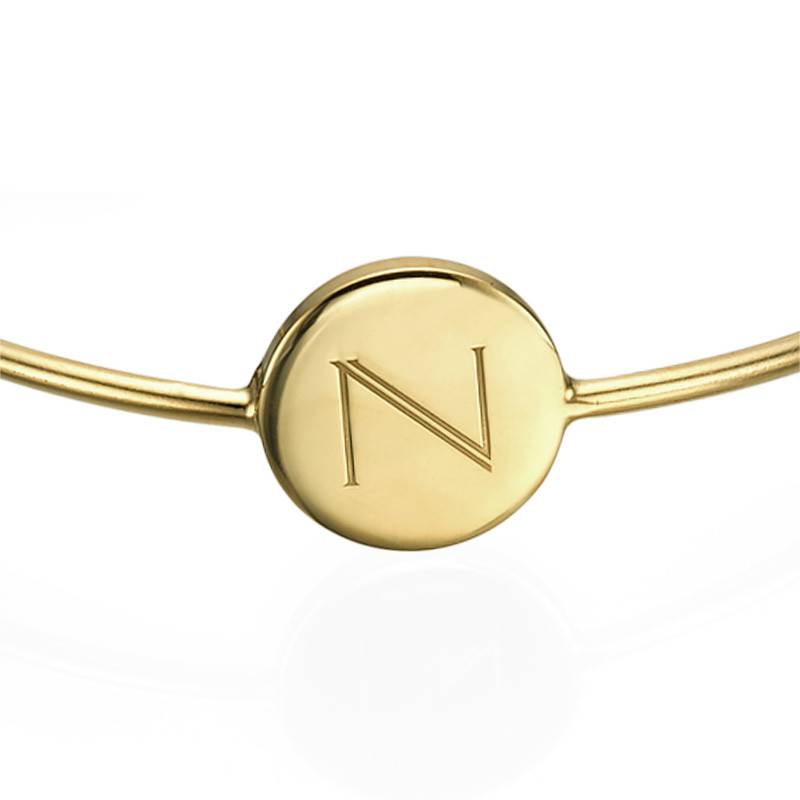 Forever Initial Bangle in Gold Plating-2 product photo